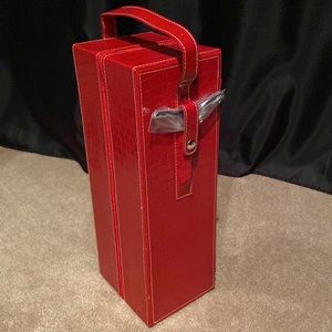 Faux Croco Wine Case With Opener